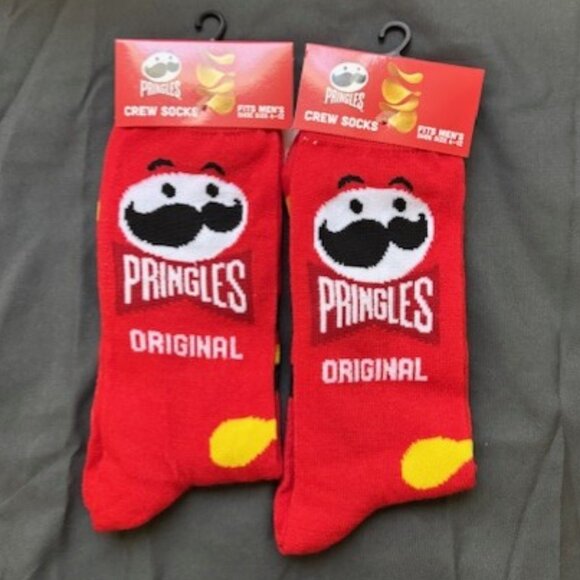 2 Pair of Pringles Crew Socks Men's Shoe Size 6-12 Holiday Christmas Gift - Picture 1 of 1
